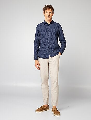 Chemise droite/regular à pois