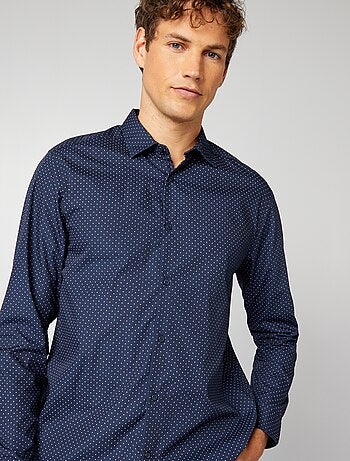 Chemise droite/regular à pois