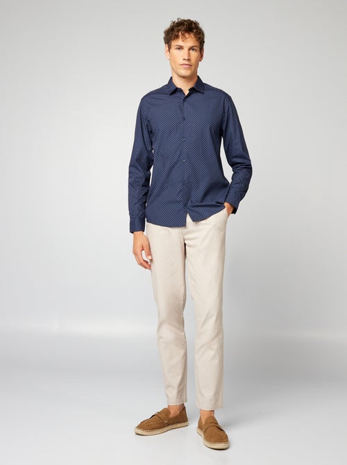 Chemise droite/regular à pois - Kiabi
