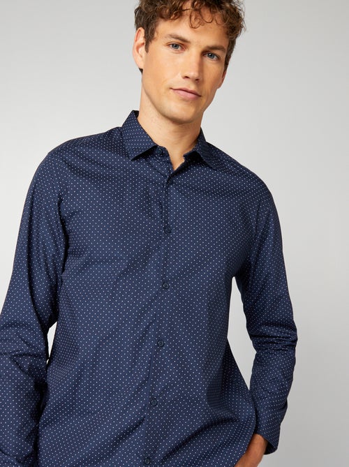 Chemise droite/regular à pois - Kiabi
