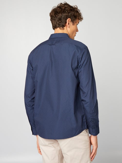 Chemise droite/regular à pois - Kiabi