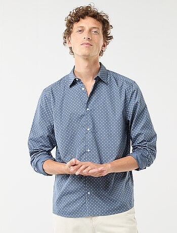 Chemise droite/regular à pois