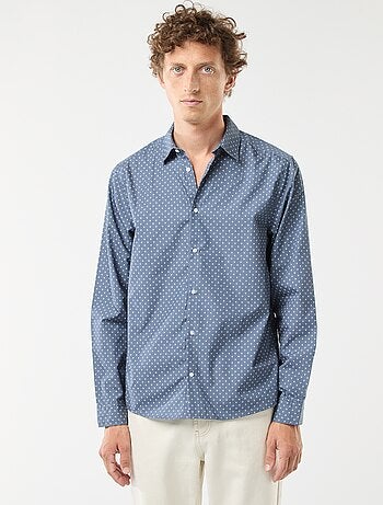 Chemise droite/regular à pois