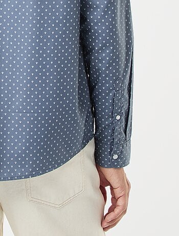Chemise droite/regular à pois