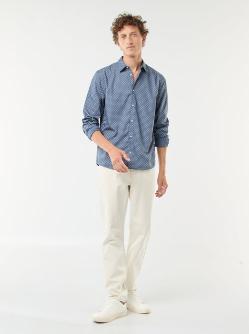 Chemise droite/regular à pois - Kiabi