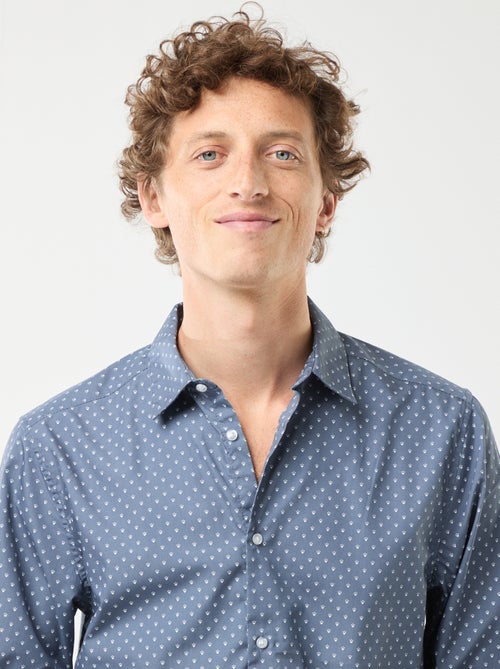 Chemise droite/regular à pois - Kiabi