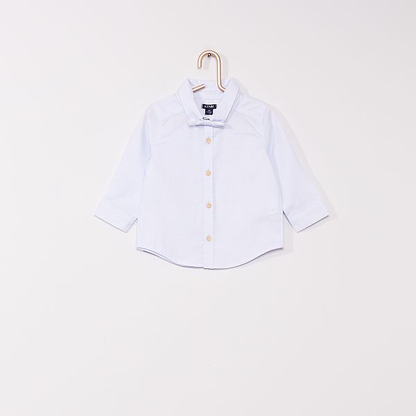 Chemise Eco Concue Nœud Papillon Bebe Garcon Bleu Kiabi 12 00