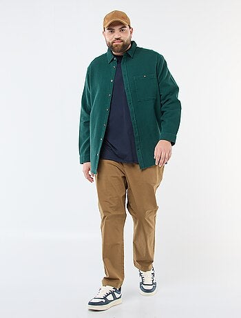 Chemise effet gaufré uni