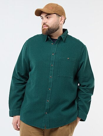 Chemise effet gaufré uni
