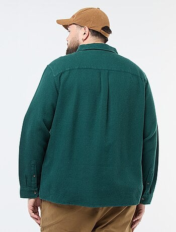 Chemise effet gaufré uni