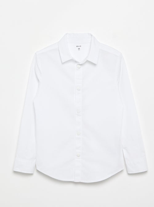 Chemise en coton - collection facile à enfiler - Kiabi