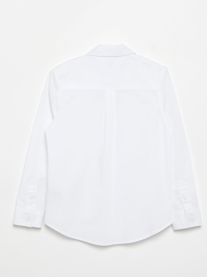 Chemise en coton - collection facile à enfiler Blanc - Kiabi