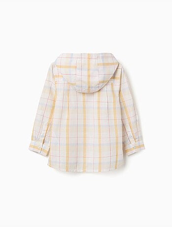 Chemise en coton à carreaux avec capuche B&S