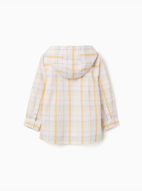 Chemise en coton à carreaux avec capuche B&S - Kiabi