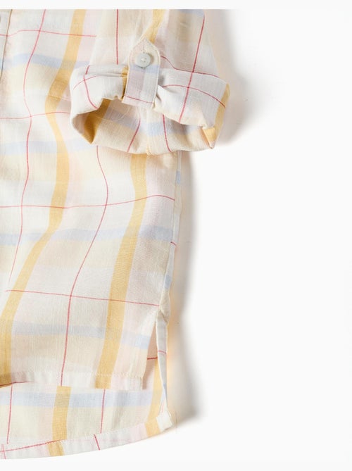 Chemise en coton à carreaux avec capuche B&S - Kiabi