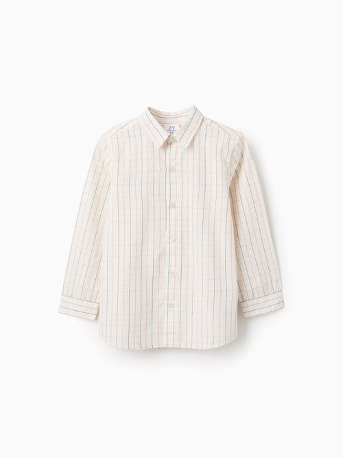 Chemise en Coton à Carreaux - Kiabi