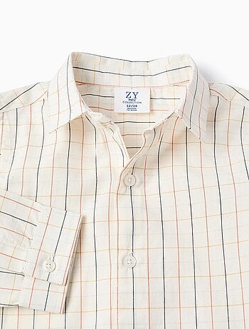 Chemise en Coton à Carreaux