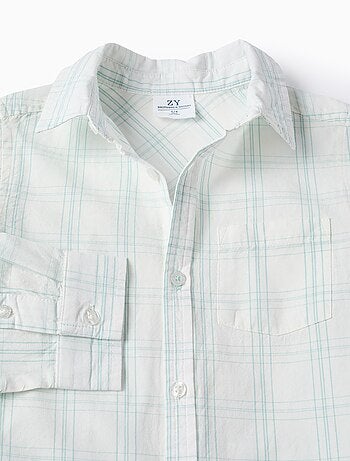 Chemise en Coton à Carreaux