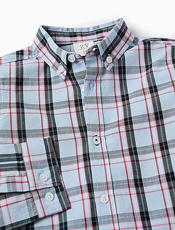 Chemise en Coton à Carreaux