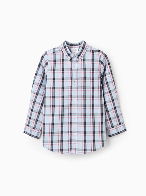Chemise en Coton à Carreaux - Kiabi