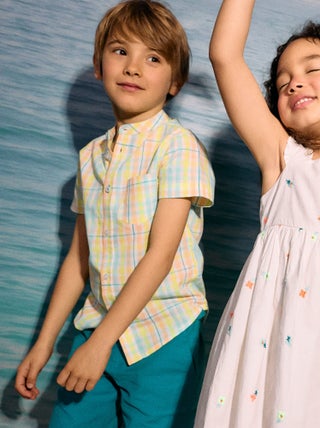 Chemise en Coton à Carreaux Brothers & Sisters