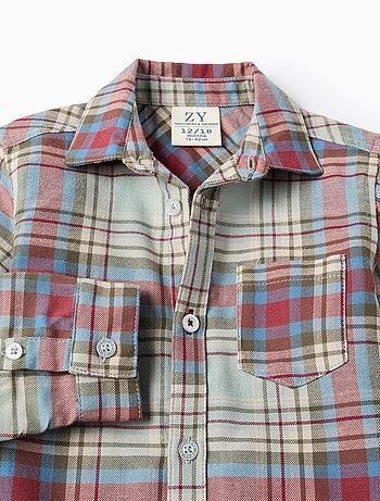 Chemise en coton à carreaux B&S