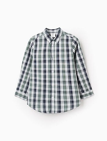 Chemise en Coton à Carreaux