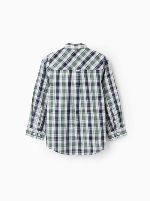 Chemise en Coton à Carreaux - Kiabi