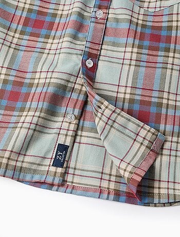 Chemise en coton à carreaux