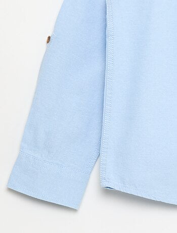 Chemise en coton à col mao pour homme