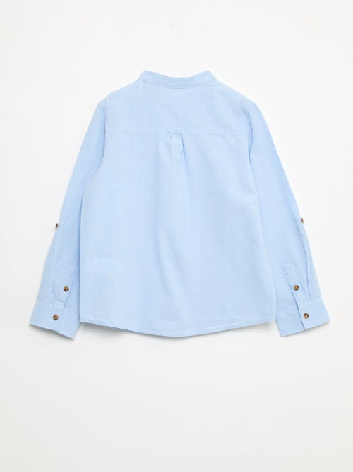 Chemise en coton à col mao pour homme - Kiabi Chemise en coton à col mao pour homme - Kiabi
