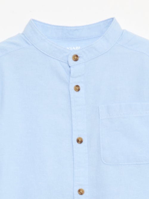 Chemise en coton à col mao pour homme - Kiabi Chemise en coton à col mao pour homme - Kiabi