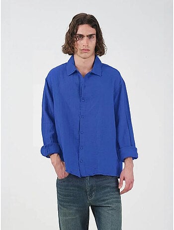 Chemise en coton à manches longues coupe ample giesto