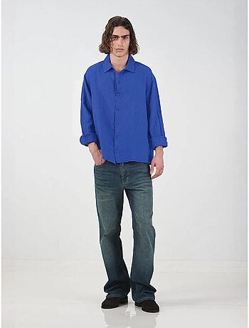 Chemise en coton à manches longues coupe ample giesto