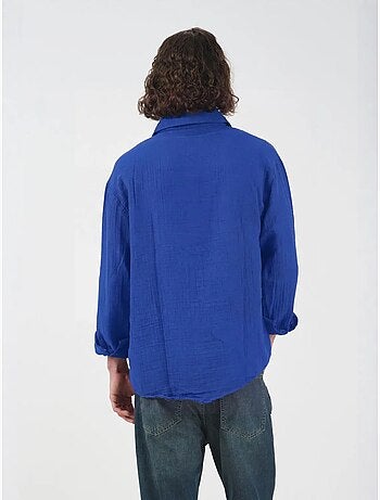 Chemise en coton à manches longues coupe ample giesto