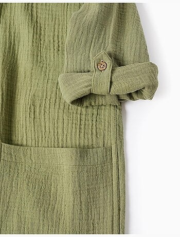 Chemise en coton à manches longues et capuche