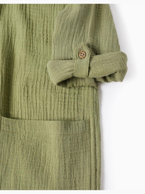 Chemise en coton à manches longues et capuche - Kiabi Chemise en coton à manches longues et capuche - Kiabi
