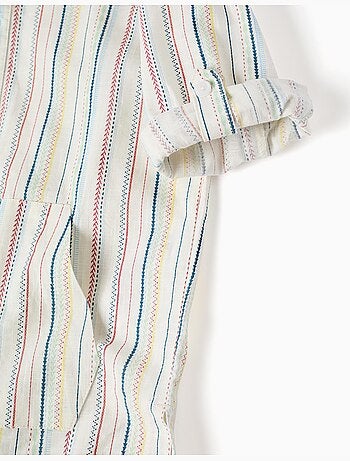 Chemise en coton à manches longues et rayures B&S