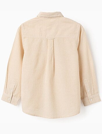Chemise en coton à manches longues et rayures