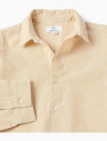 Chemise en coton à manches longues et rayures