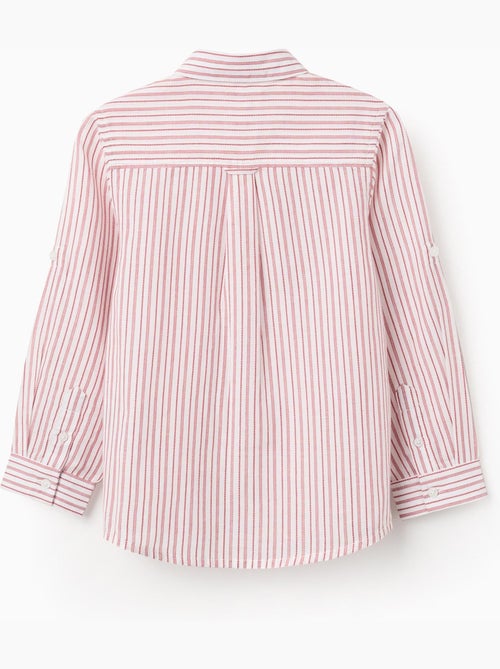 Chemise en coton à manches longues et rayures - Kiabi Chemise en coton à manches longues et rayures - Kiabi