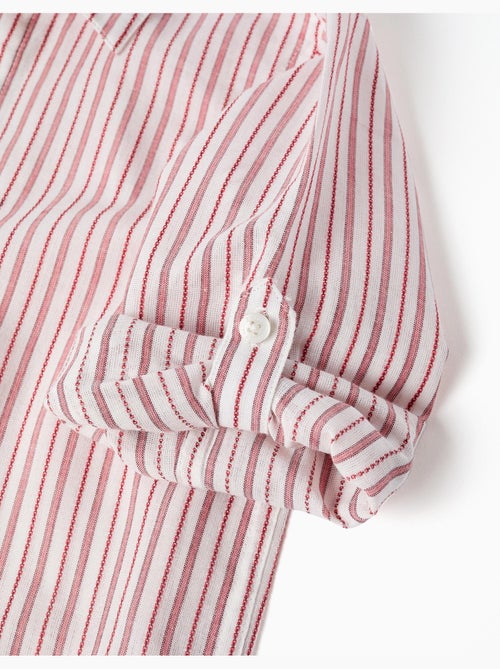 Chemise en coton à manches longues et rayures - Kiabi Chemise en coton à manches longues et rayures - Kiabi