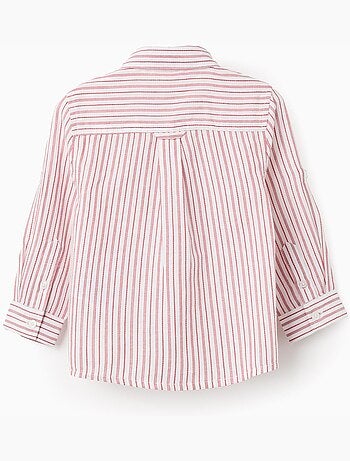 Chemise en coton à manches longues et rayures