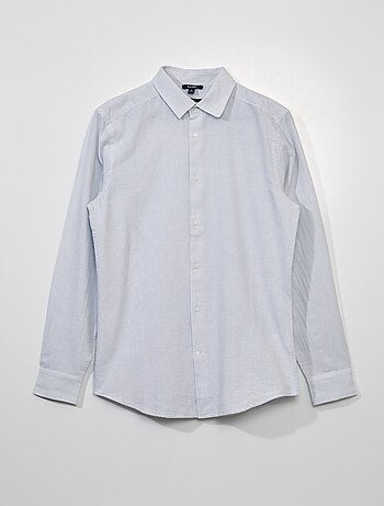 Chemise en coton à motif - Kiabi