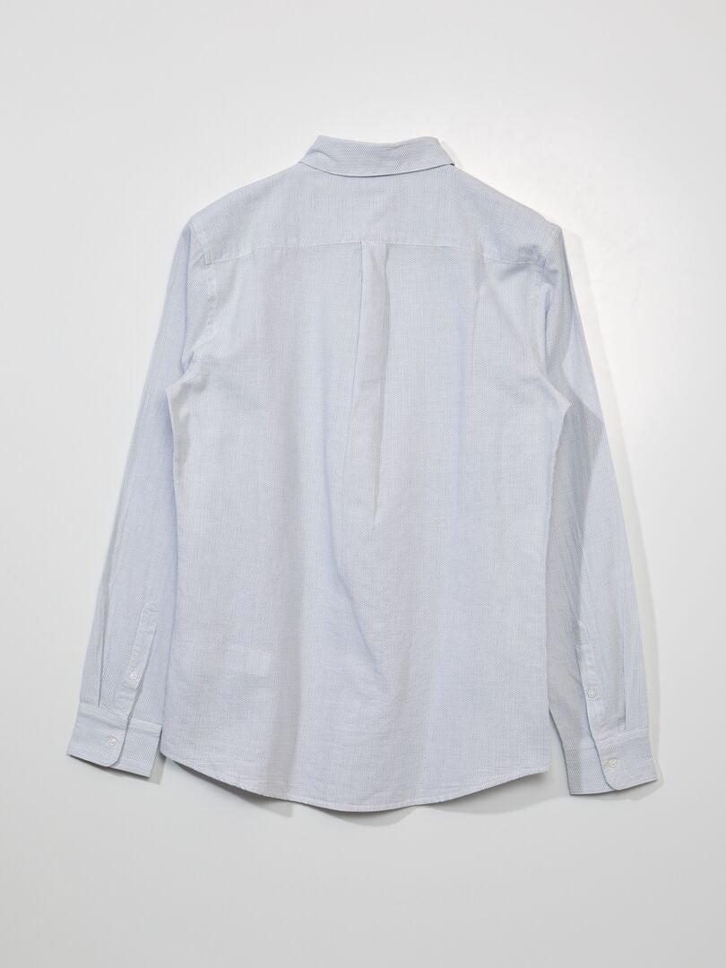 Chemise en coton à motif Blanc - Kiabi