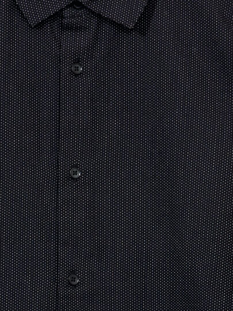 Chemise en coton à motif Noir - Kiabi