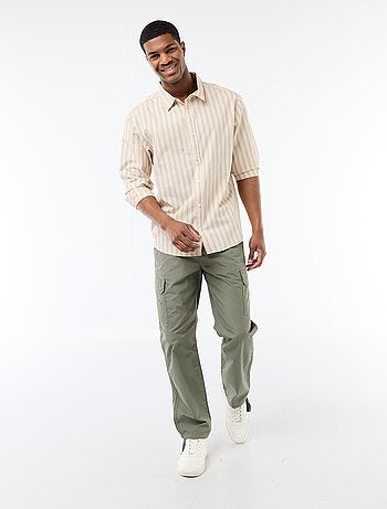 Chemise en coton à motif rayé