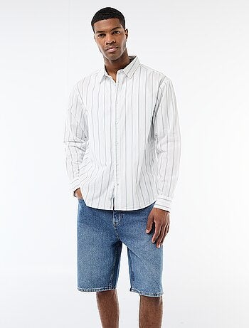 Chemise en coton à motif rayé