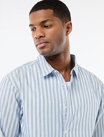 Chemise en coton à motif rayé