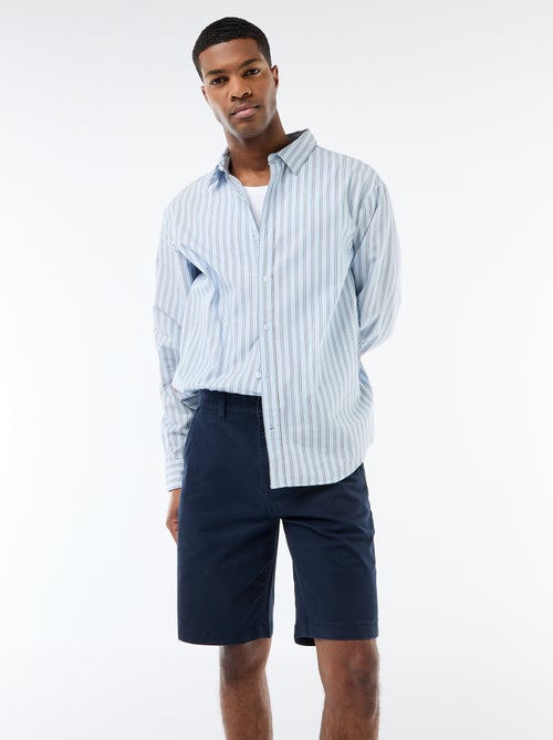 Chemise en coton à motif rayé - Kiabi